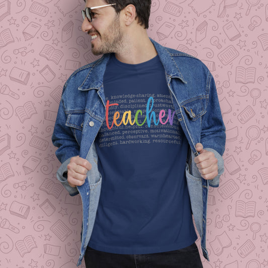 Teacher Rainbow Tee