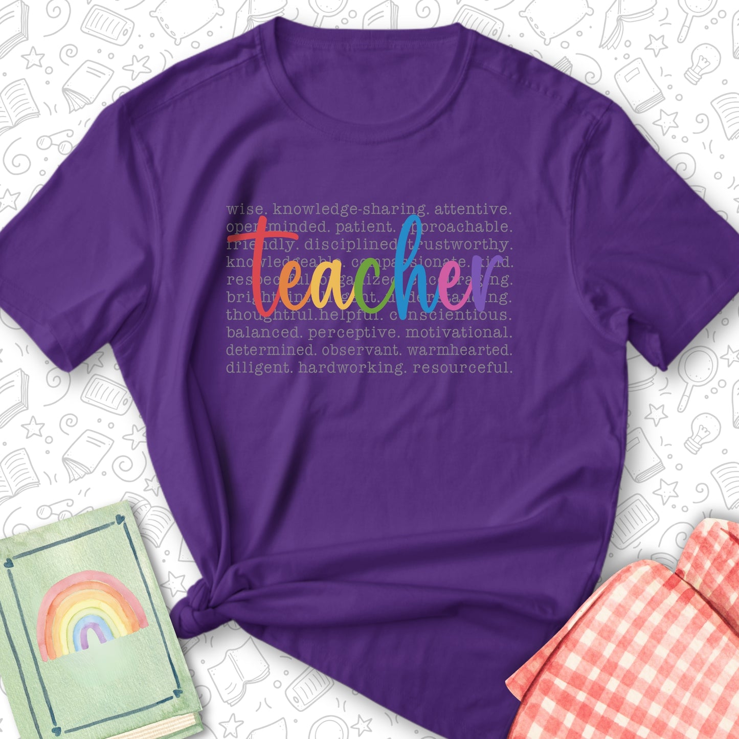 Teacher Rainbow Tee