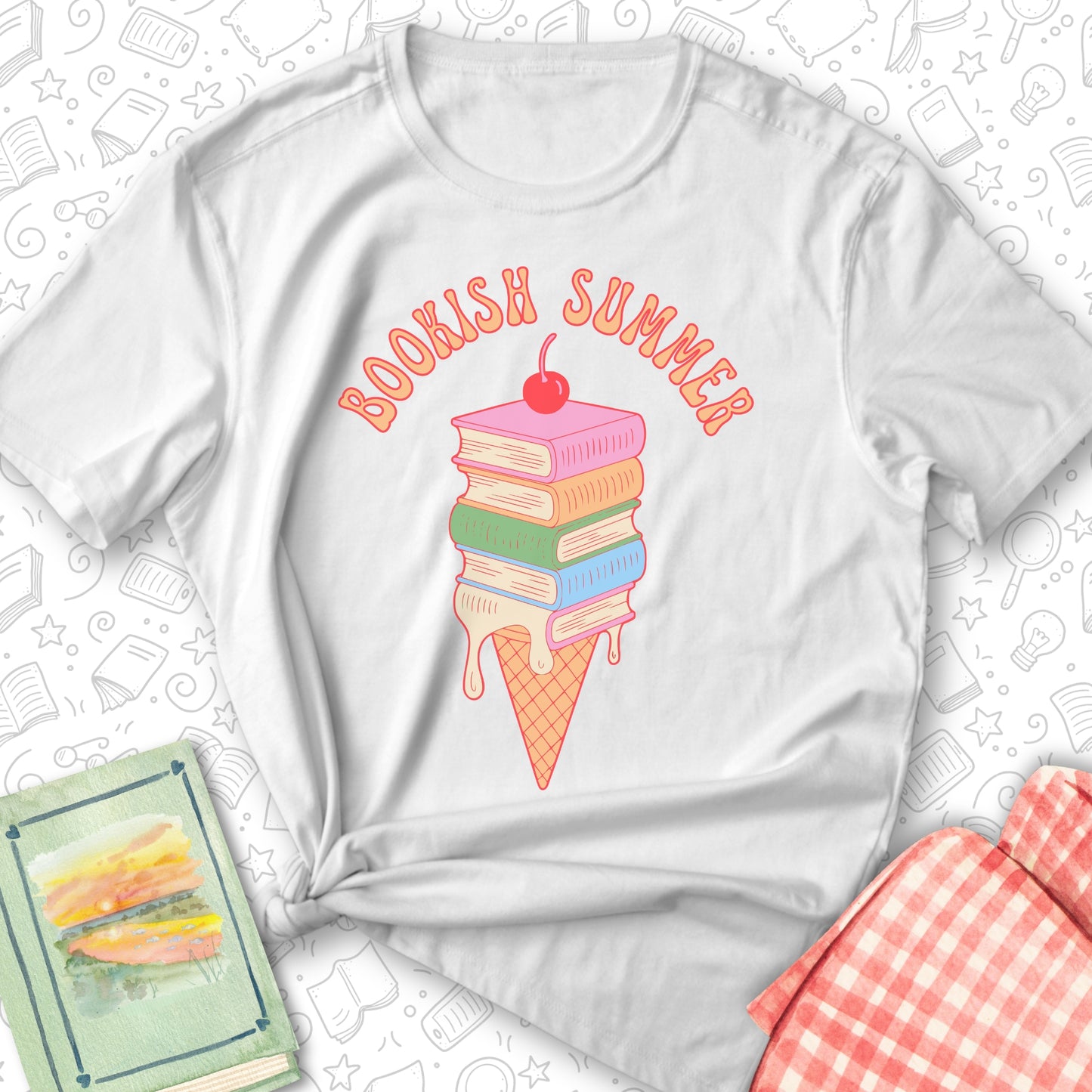 Book Ice Cream Tee