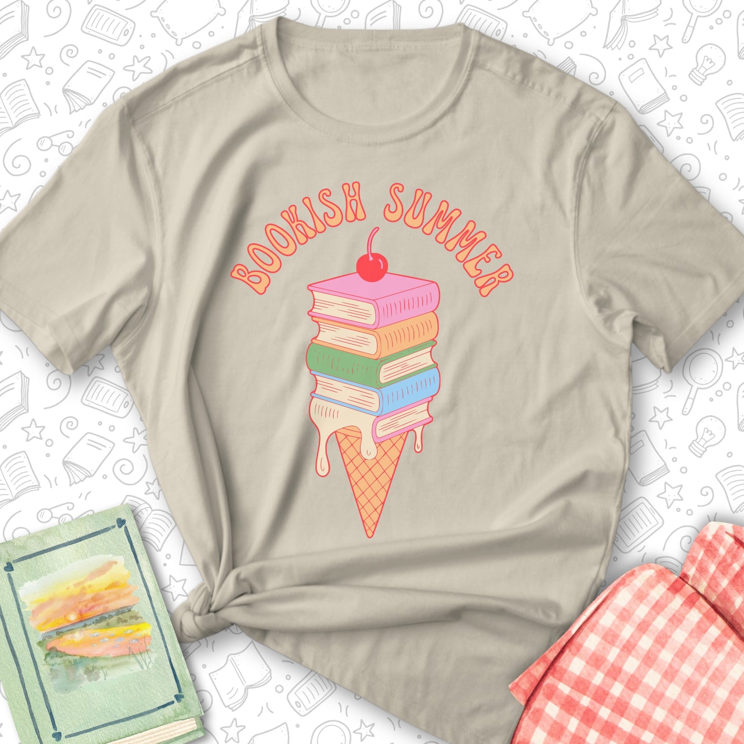 Book Ice Cream Tee