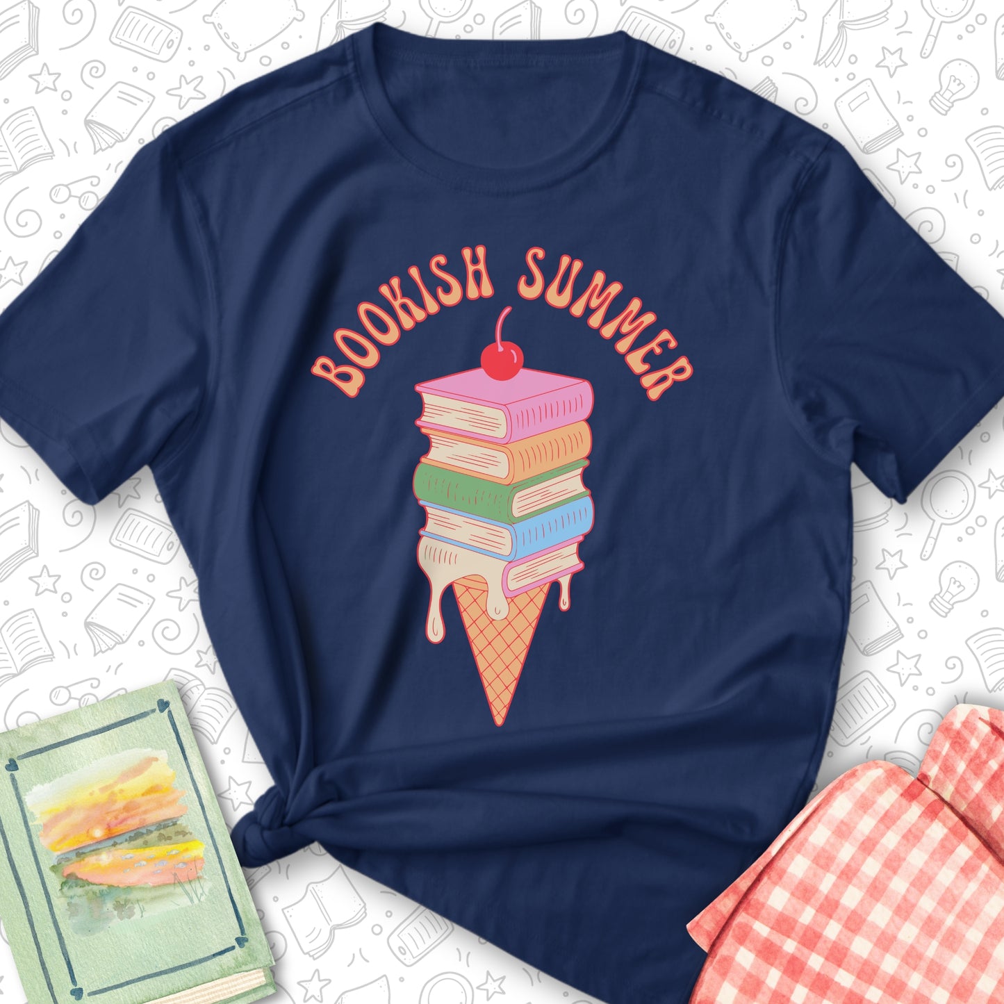 Book Ice Cream Tee