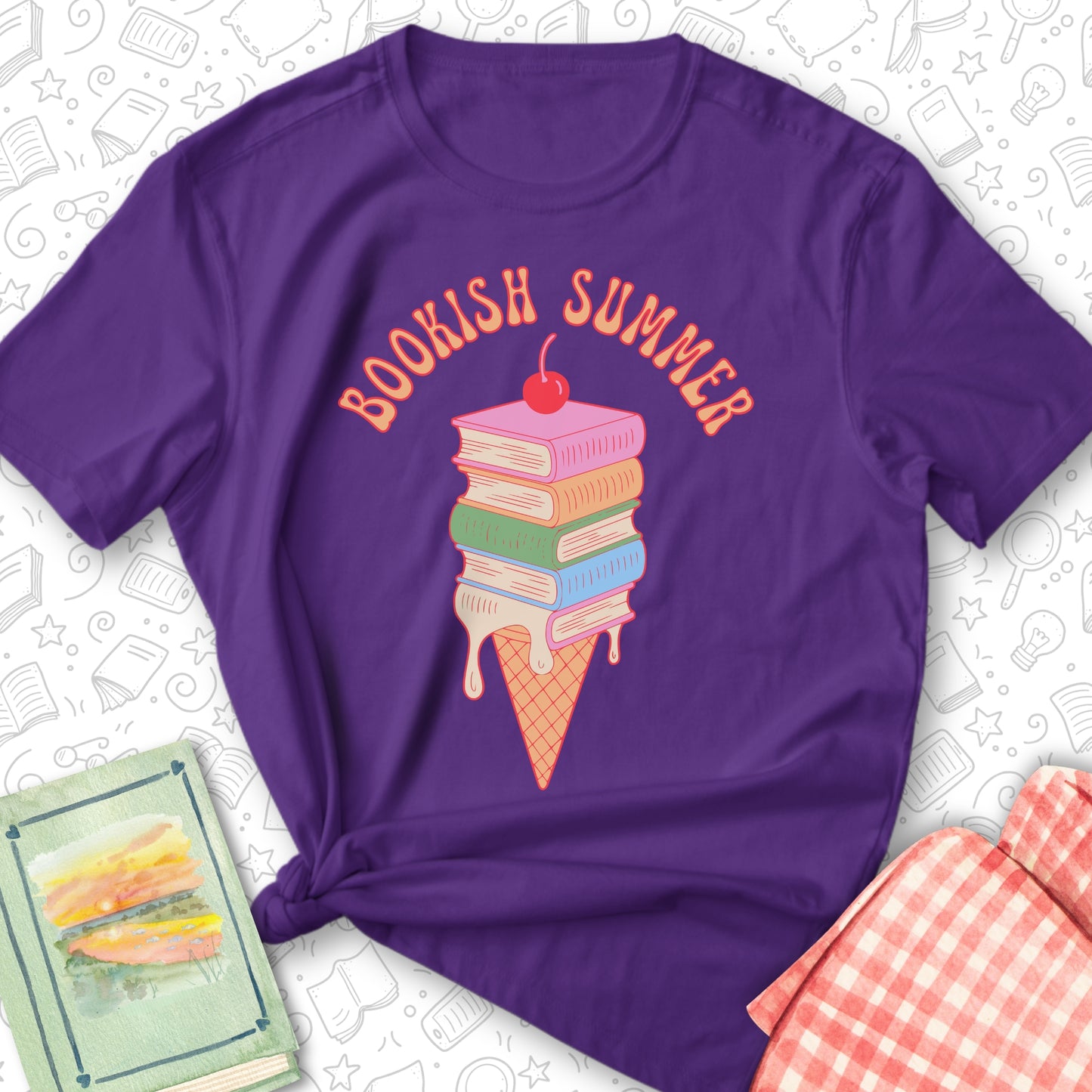 Book Ice Cream Tee