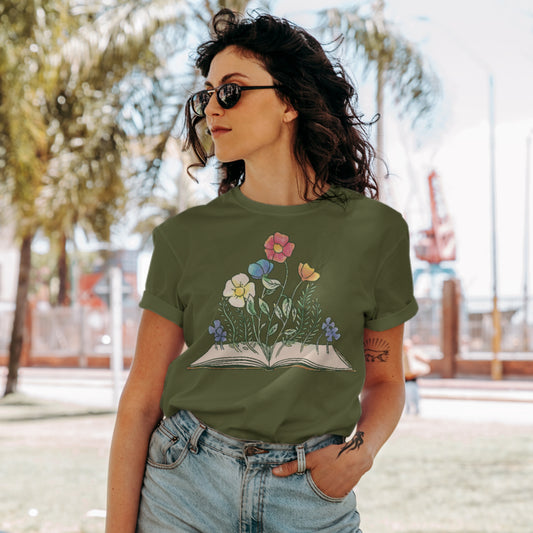 Bookish Flowers Tee