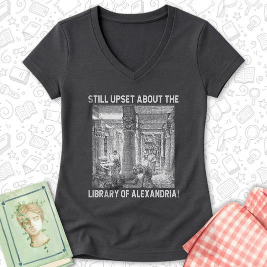 Library of Alexandria Ladies' V-Neck Tee