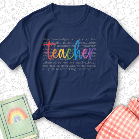 Teacher Rainbow Tee