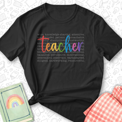 Teacher Rainbow Tee