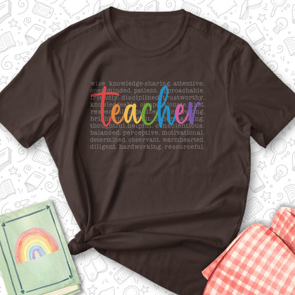 Teacher Rainbow Tee