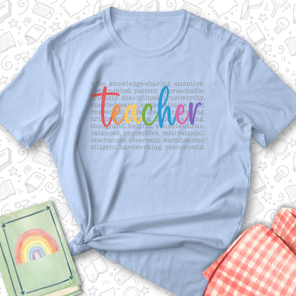 Teacher Rainbow Tee