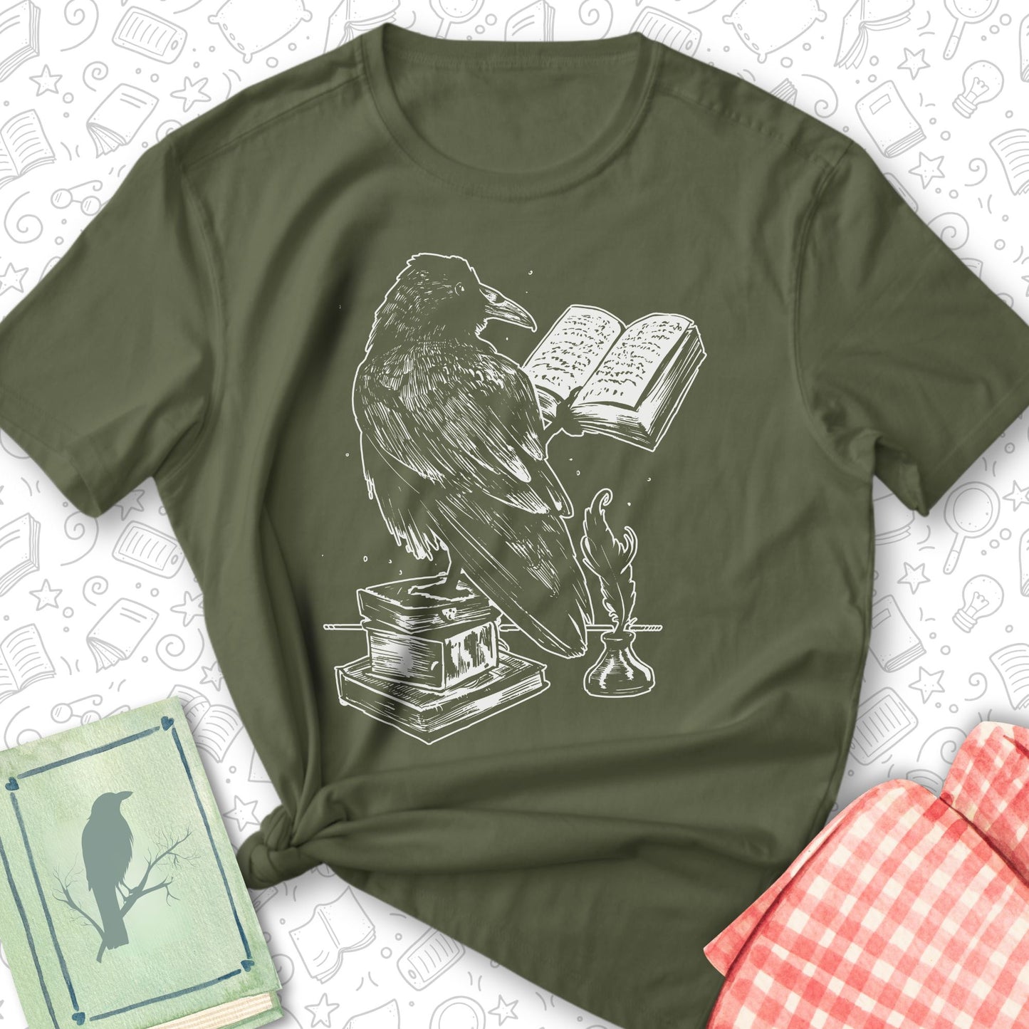 Raven Reading Tee