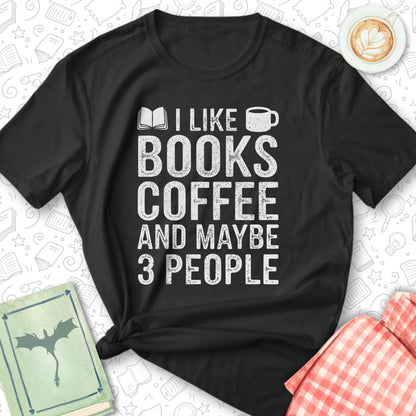 Books Coffee 3P Tee