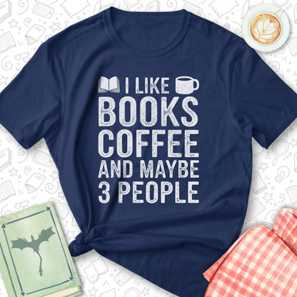 Books Coffee 3P Tee