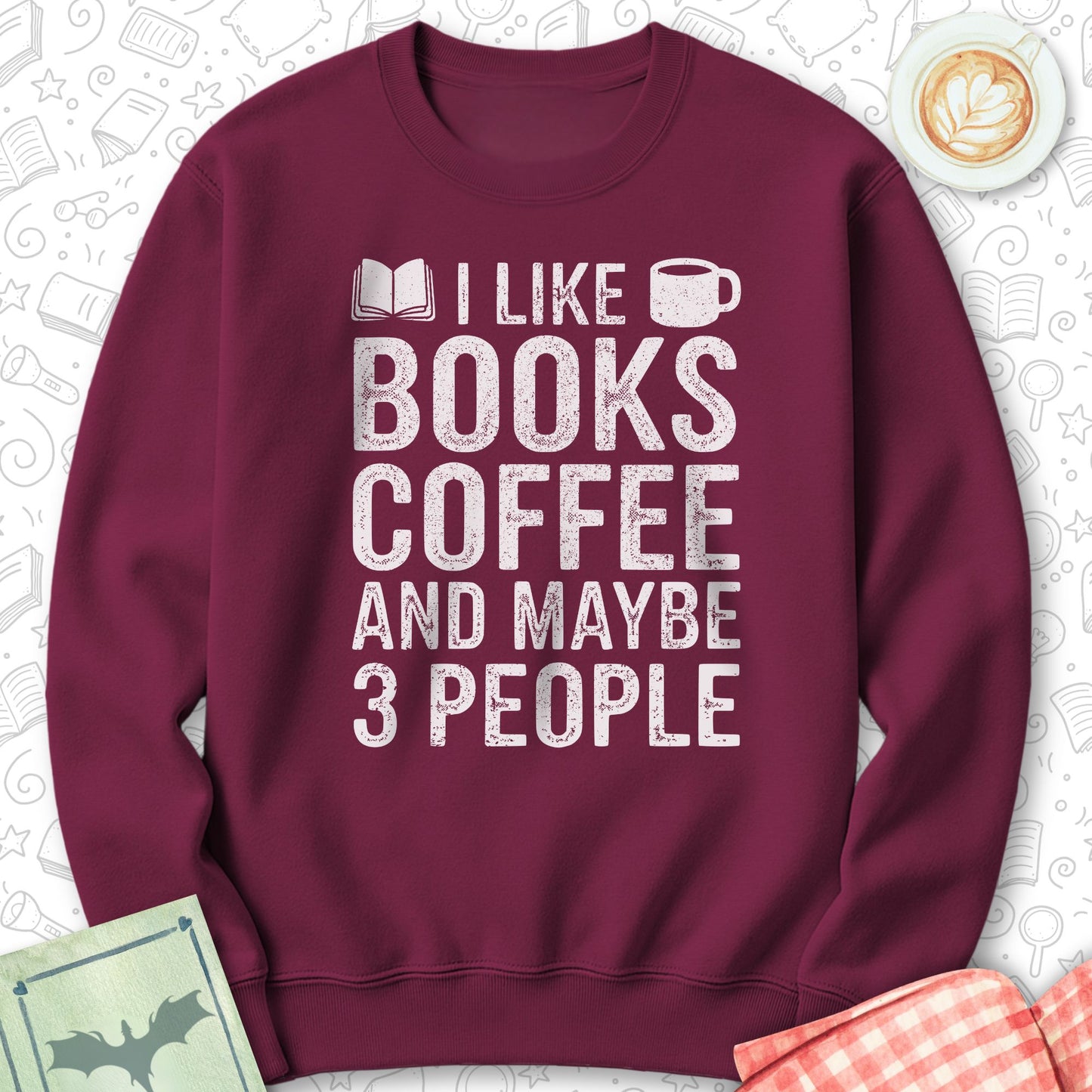 Books Coffee 3P Sweatshirt