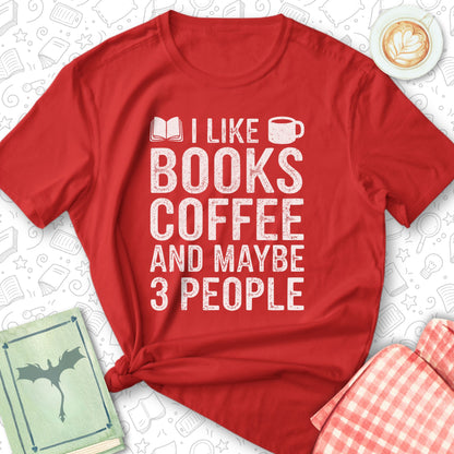 Books Coffee 3P Tee