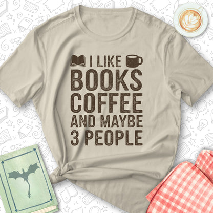 Books Coffee 3P Tee