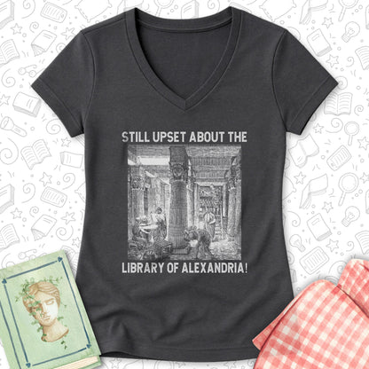 Library of Alexandria Ladies' V-Neck Tee