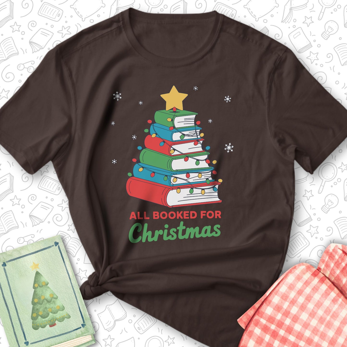 Booked for Christmas Tee