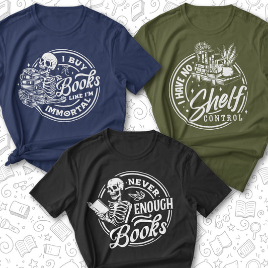 Book Hoarding T-Shirt Sandwich